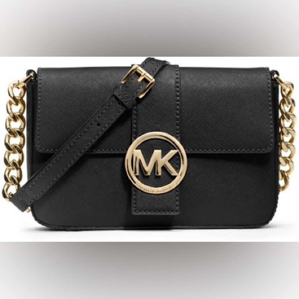 Michael Kors Black Saffiano Crossbody Purse